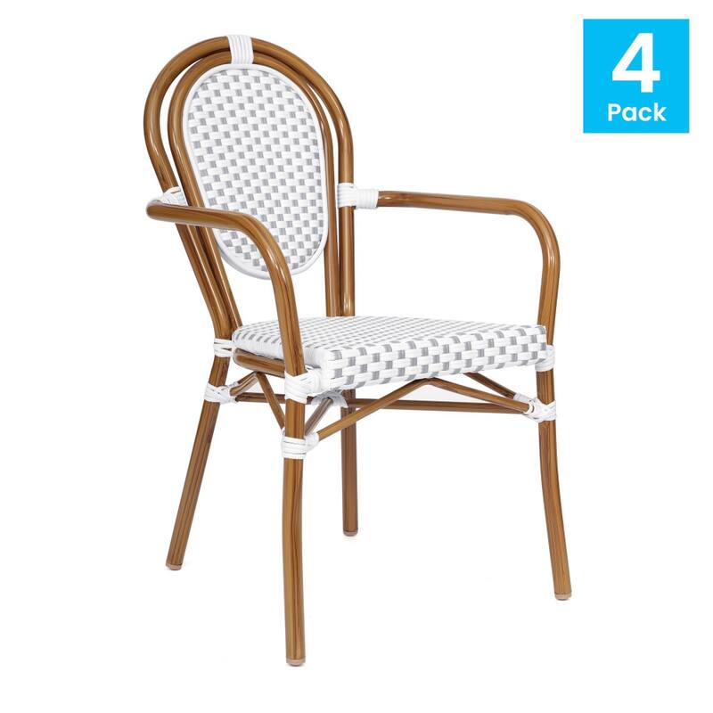 Stacking Bistro Chairs with Metal Frames
