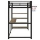 preview thumbnail 9 of 10, Twin Size Metal Loft Bed with Shelves, Desk and Basketball Hoop