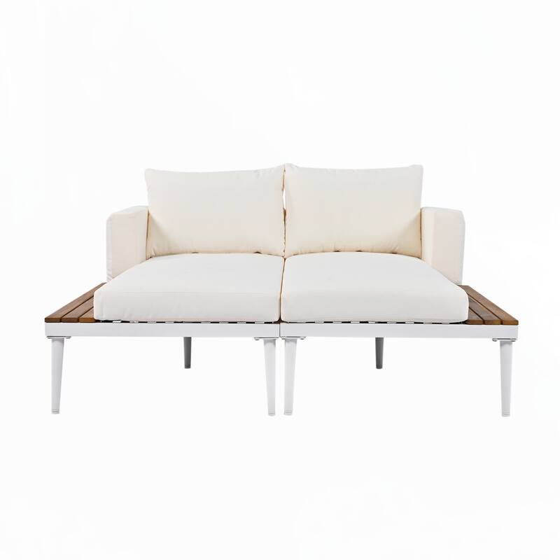 2 in 1 Padded Chaise Lounges for Poolside,Balcony