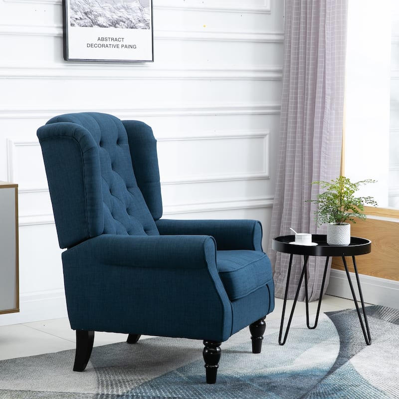 HOMCOM Copper Grove Guanta Tufted Wood Leg Accent Chair