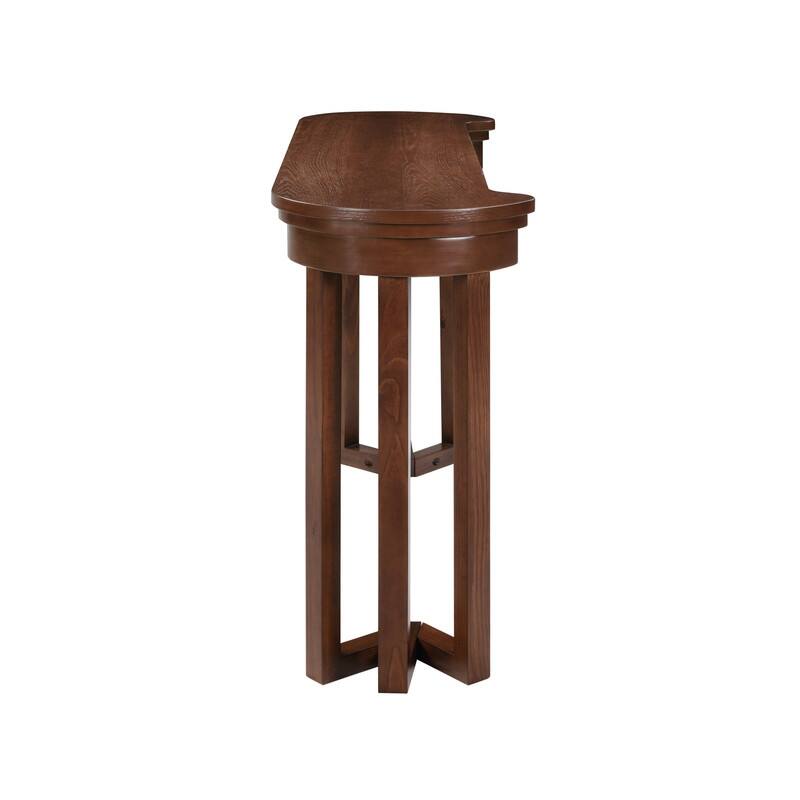 4-Piece Counter Height Dining Set, Solid Wood Kitchen Table with 3 Padded Stools