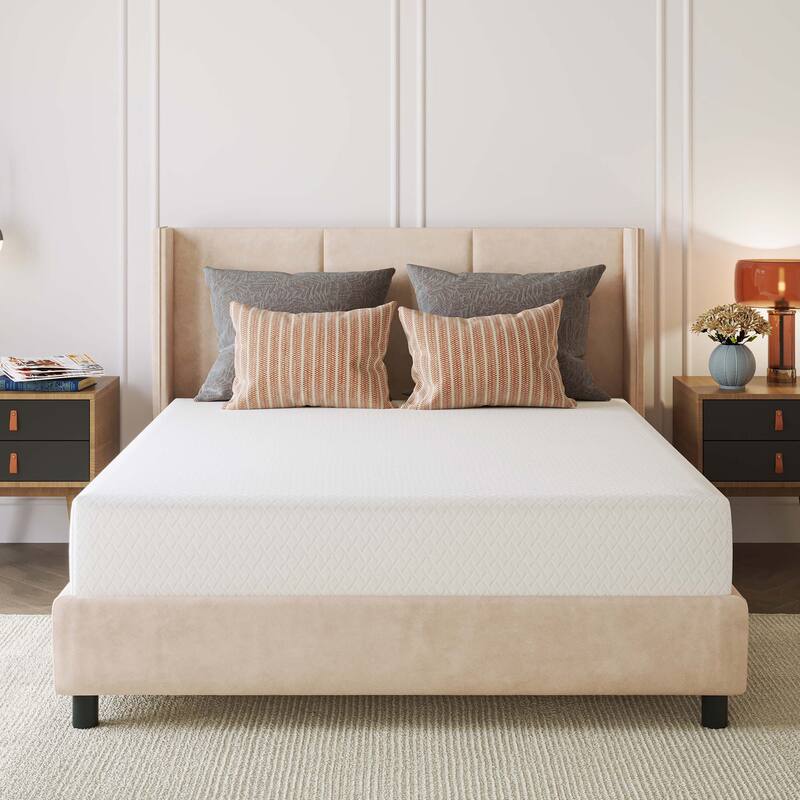 8" Medium Gel Memory Foam Mattress Infused with Green Tea - Queen