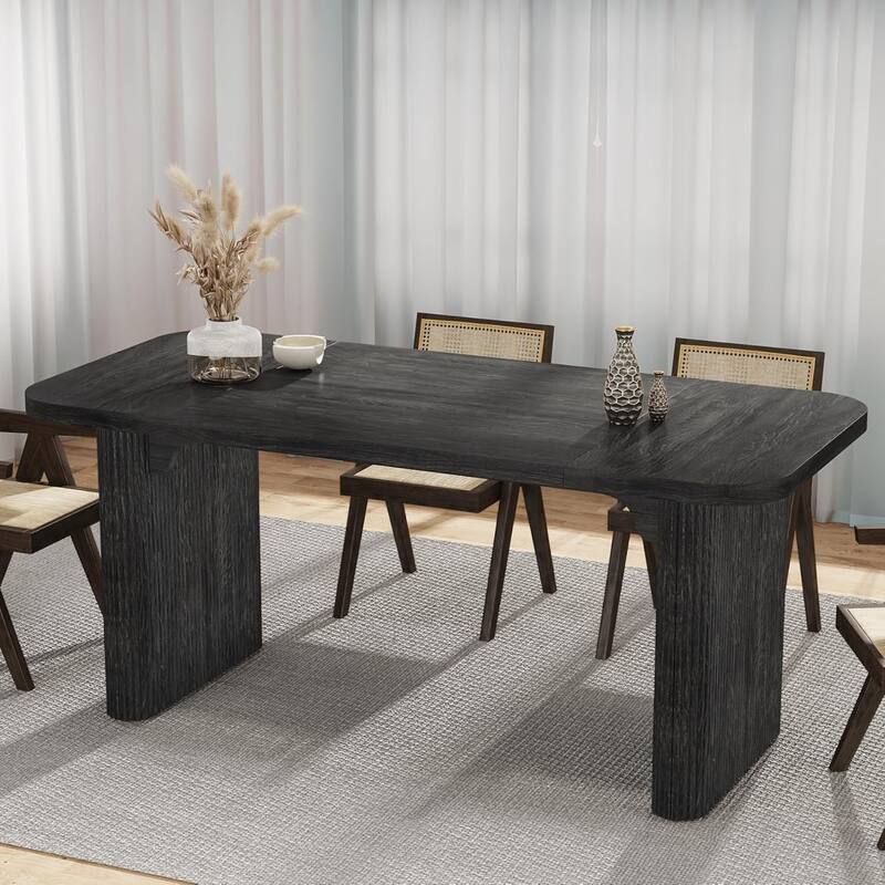 62-Inch Wood Rectangular Executive Desk Large Modern Conference Table for Home Office Boardroom