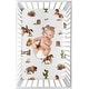 preview thumbnail 3 of 4, Sweet Jojo Designs Western Cowboy Boy Fitted Mini Portable Crib Sheet Wild West Southern Country South Horse Cow Farm Animal Tan