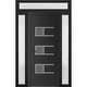 preview thumbnail 20 of 35, VDOMDOORS Manux 8933 | Front Door Exterior Door | Steel | Frame & Hardware Included | 18x80, Matte Black Entry Door Silver - W12+36+12xH80+14