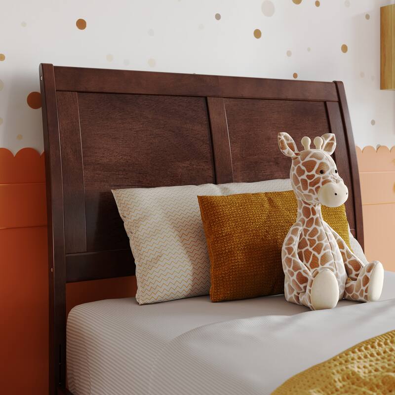 AFI Portland Headboard with Attachable Charger - Walnut - Twin