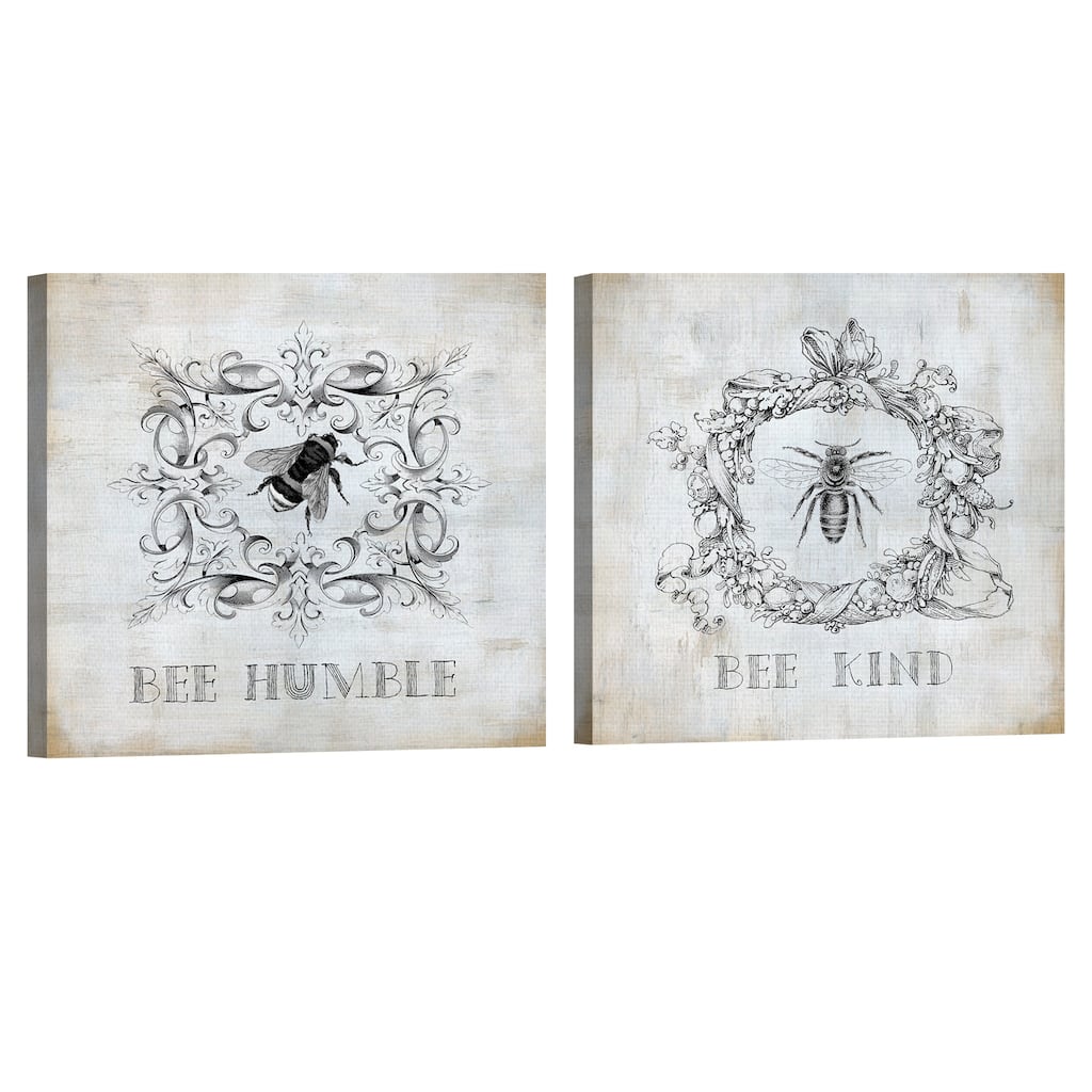 Bee Humble, Kind by Carol Robinson Canvas Art Prints