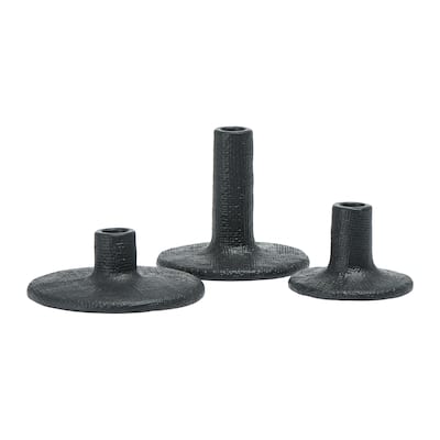 Stoneware Taper Candle Holders