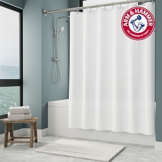 Arm & Hammer Embossed Dash Shower Curtain/Liner - Bed Bath & Beyond ...