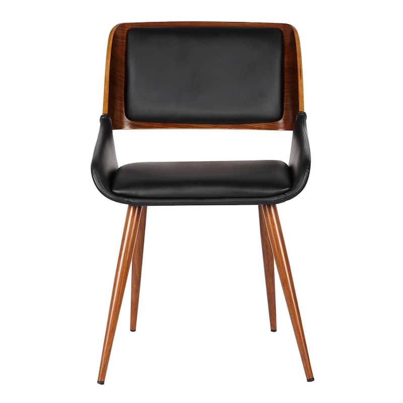 Brown/Black Faux Leather Upholstered Wood Frame Dining Chair, Sturdy Dining Chair for Dining Rooms - 23.5