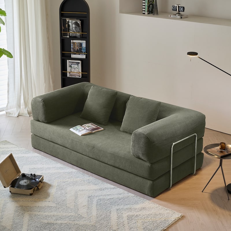 JASIWAY Modern Vintage Convertible Sleeper Sofa Bed