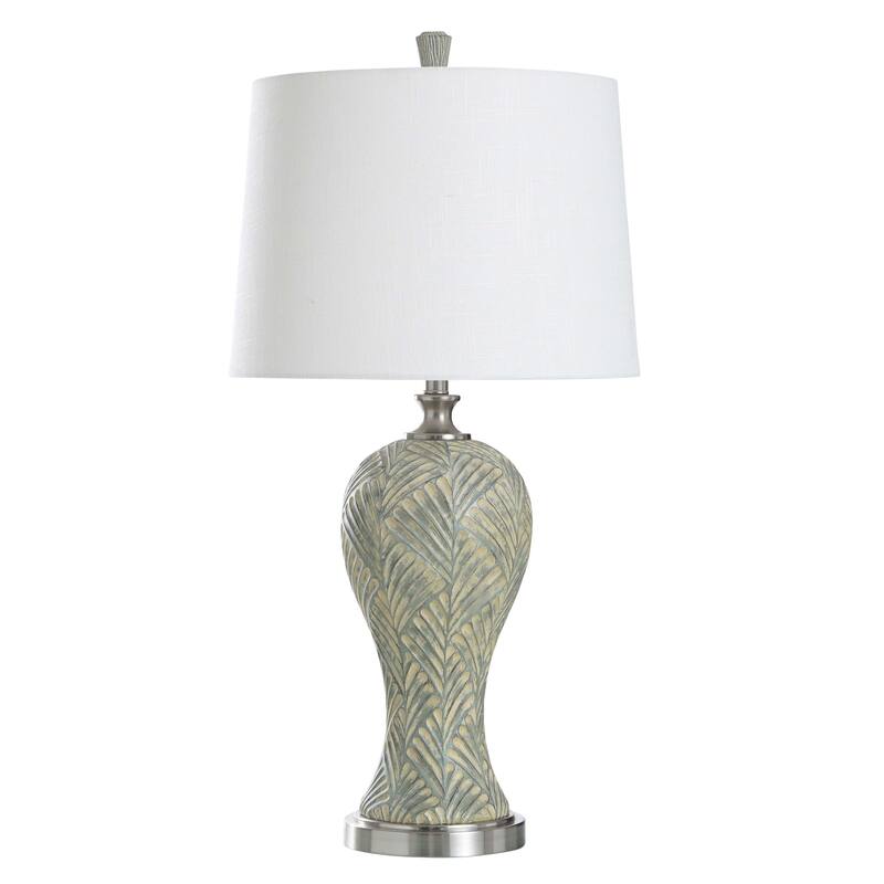 StyleCraft Poly Table Lamp - Bellevue - White Shade - Bellevue, White