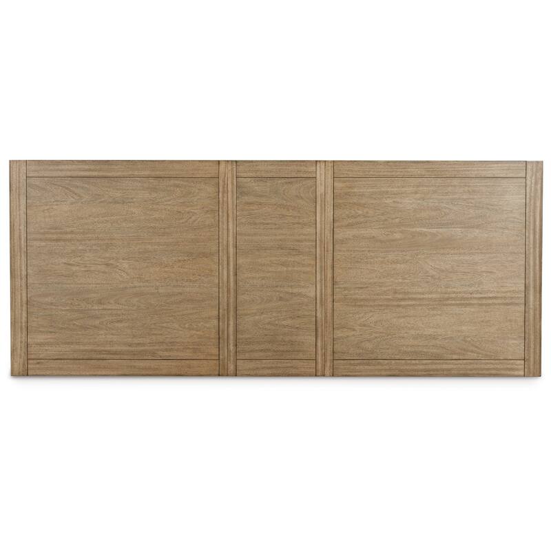 Myka Dining Table, Extension Leaf, Rectangular Brown Wood 80-98 Inch