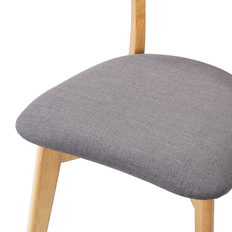 Chazz Mid-Century Modern Upholstered Rubberwood Dining Chairs (Set of 2/4) by Christopher Knight Home