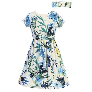 blue floral short dress