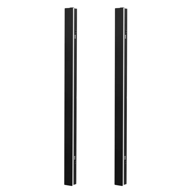 YANSUN Set of 2 Outdoor Wall Lights, 30W LED, 39.4" Black Modern Strip