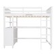 preview thumbnail 10 of 17, Full size Loft Bed with Drawers and Desk, Wooden Loft Bed with Shelves, Maximized Space, No Box Spring Required, White