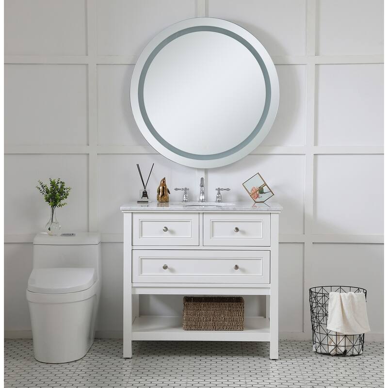 Avalon 36" diameter Hardwired LED mirror