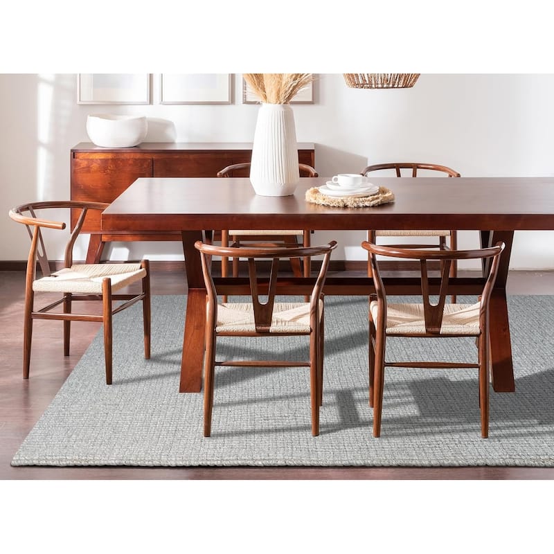Delara Premium Handwoven Natural Fiber Area Rug, 60% Wool 40% Jute excellent choice in high-traffic areas such as Living rooms