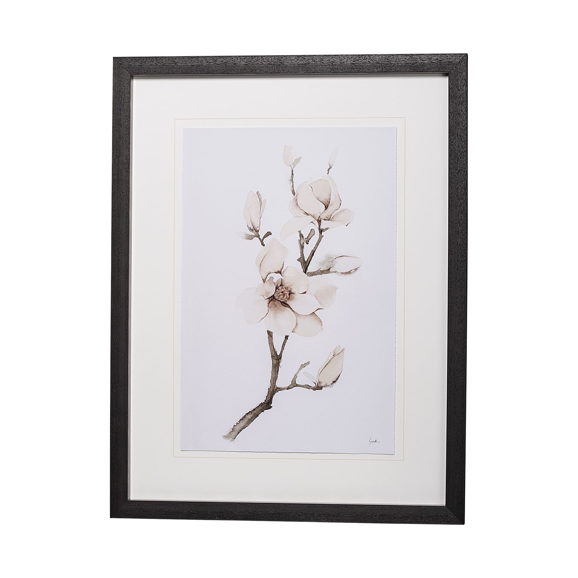Magnolia III by Gabrielle C a Framed Art Print Matted under Glass