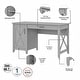 preview thumbnail 10 of 68, Key West 54W Computer Desk with Cabinet and Bookcase by Bush Furniture