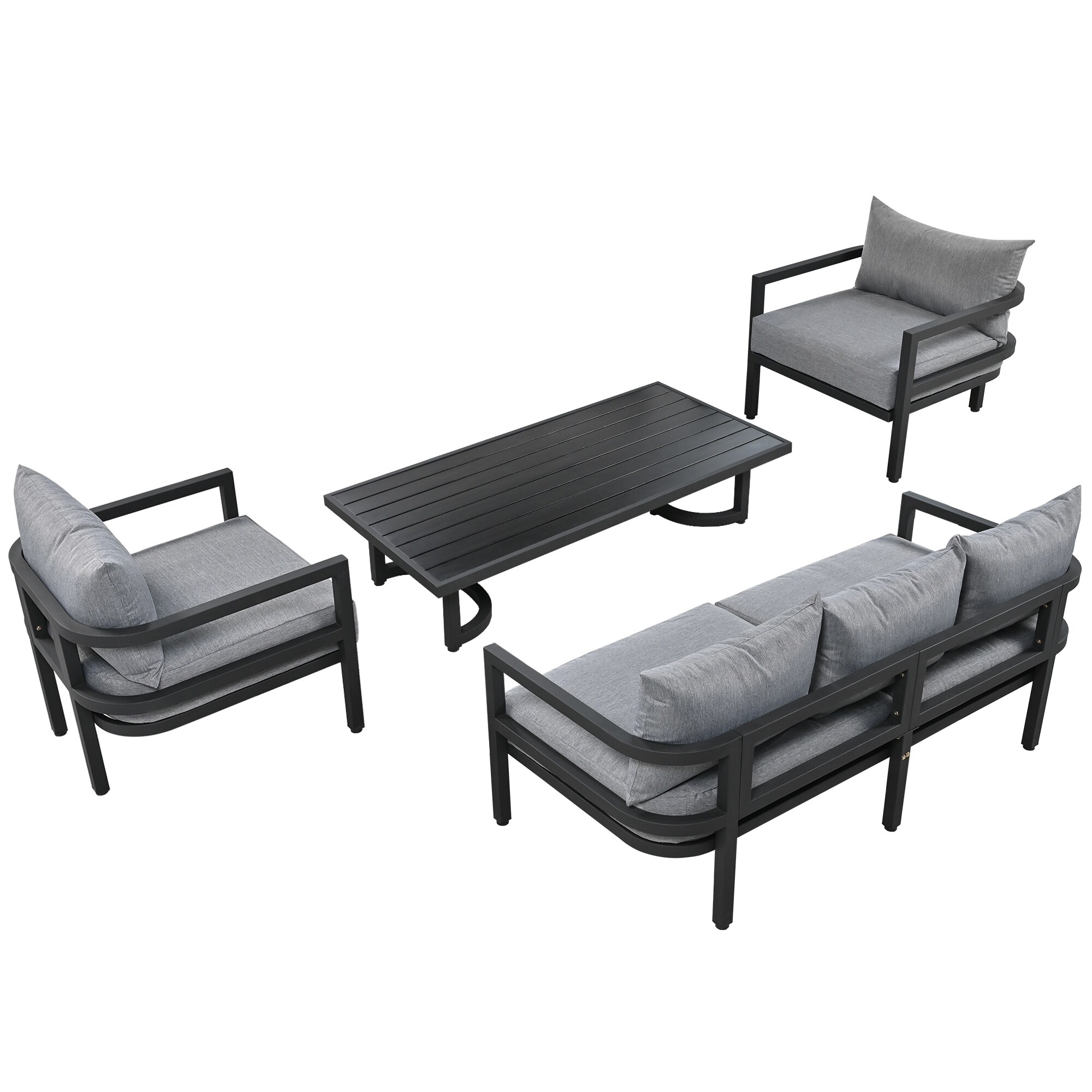 Gabbs grey 2025 metal sofa set