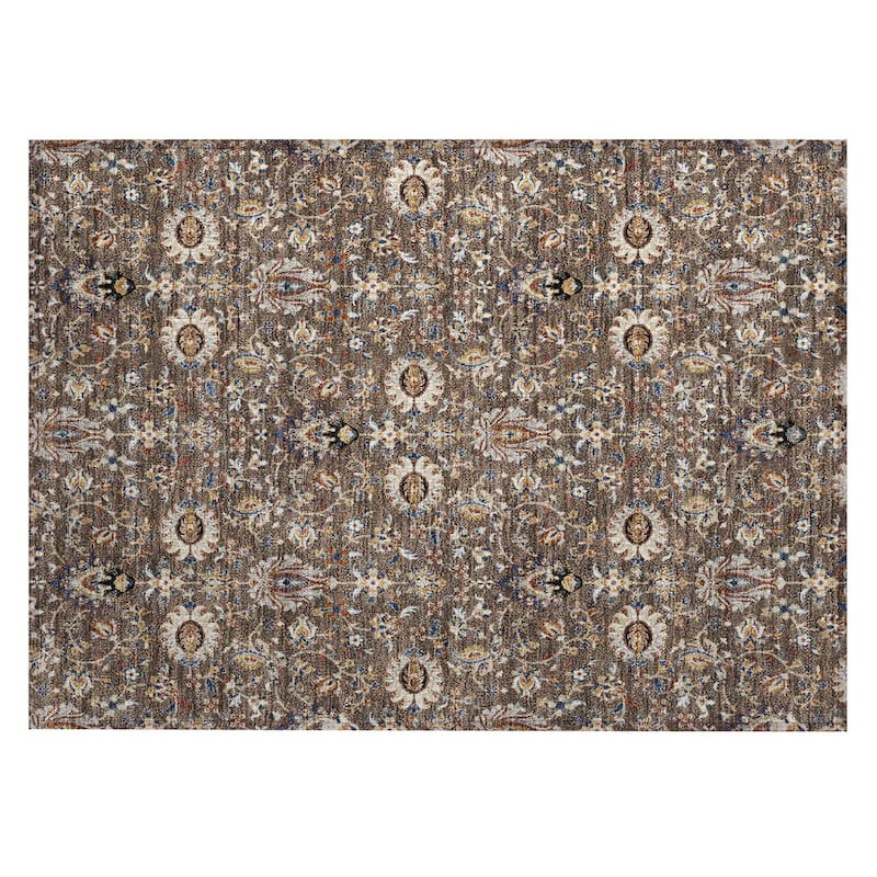 Machine Washable Indoor/Outdoor Traditional Persian Chantille Rug