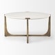 preview thumbnail 12 of 16, Atticus Black Wood and Antiqued Gold Metal Coffee Table