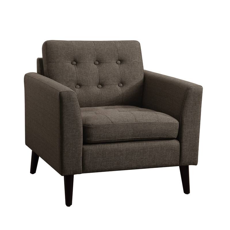 Grana Tufted Buttons Foam-padded Armchair, Loveseat in Multiple Colors