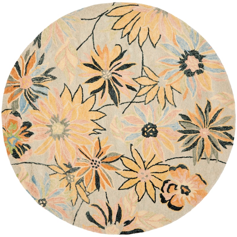 SAFAVIEH Handmade Blossom Friedolina Modern Floral Wool Rug