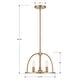 preview thumbnail 5 of 4, Abbott 3 Light Vibrant Gold Chandelier - 13.75'' W x 10'' H - 13.75'' W x 10'' H