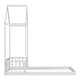 preview thumbnail 9 of 7, Twin Roof-Framed Headboard Floor Bed w/Headboard Guardrails, White