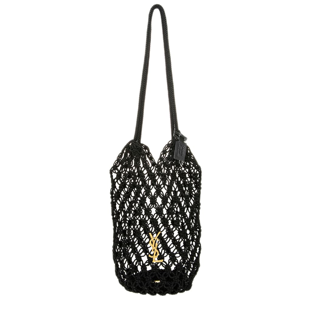 Saint Laurent Large Crochet Shopper Tote Bag