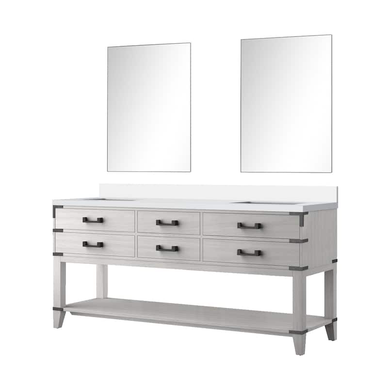 Norwalk Bath Vanity with Quartz Top, Sink and Mirror