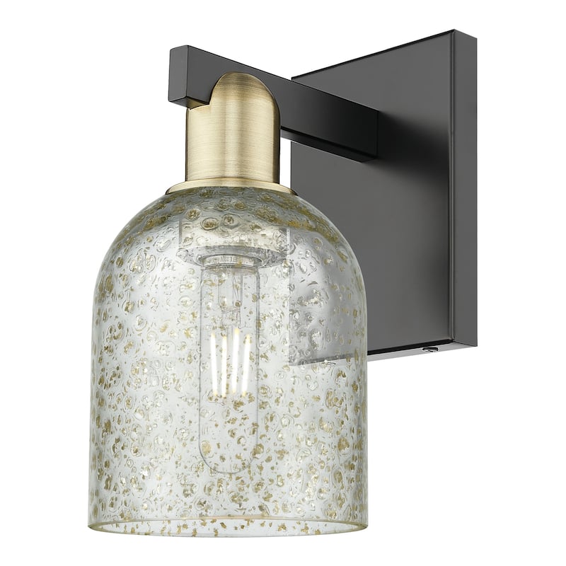 Innovations Lighting 716-1W-11-5 Caledonia Sconce Caledonia 11" Tall - Black Antique Brass / Mica