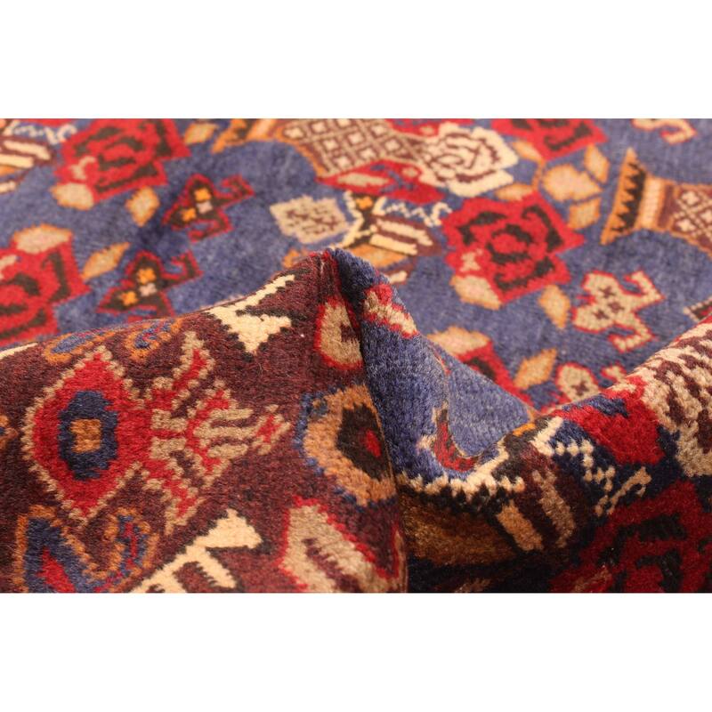 ECARPETGALLERY Hand-knotted Teimani Dark Navy Wool Rug - 2'10 x 4'6