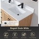 preview thumbnail 17 of 50, Anais 3Single Bathroom Vanity in Light Brown with Grain White Engineered Stone Countertop without Mirror