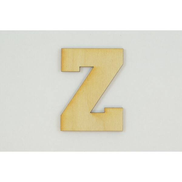 Shop 1 Pc 5 Inch X 1 8 Inch Thick Collegiate Font Wood Letters Z Easy To Paint Or Decorate For Indoor Use Only Overstock 19539480
