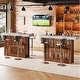 preview thumbnail 7 of 5, Counter Bar Height Pub Table with 2 Tier Storage Shelves, Modern Coffee Breakfast Bar Unit for Dining Room, Bistro, Living Room
