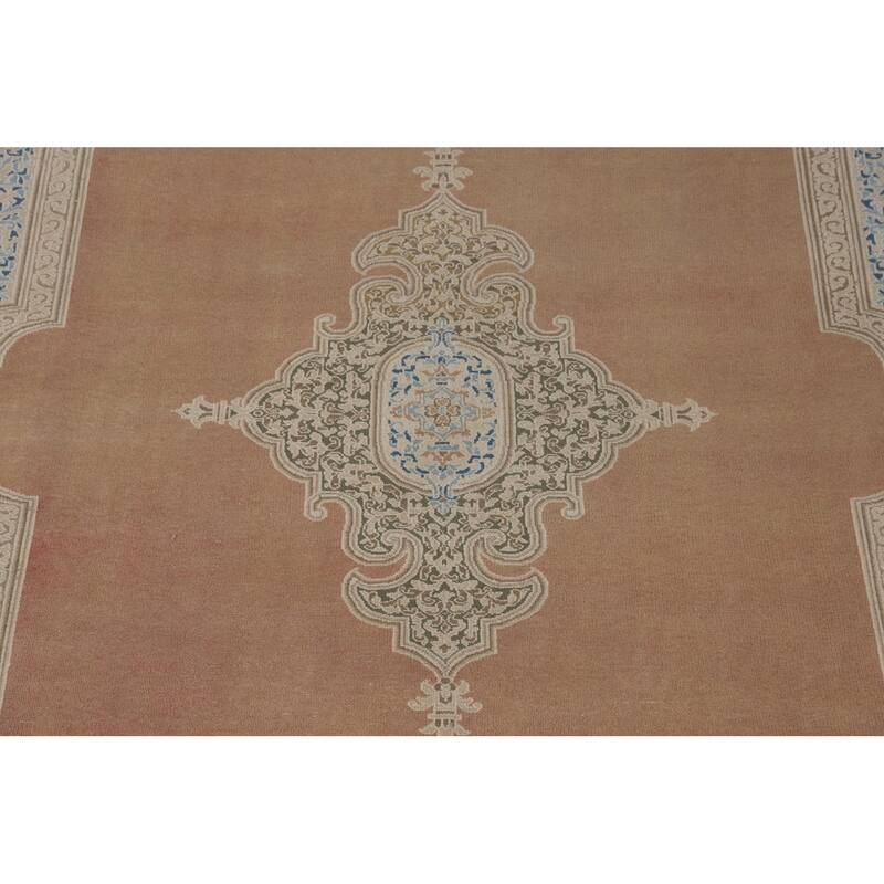 Kerman Persian Vintage Rug Hand-Knotted Wool Carpet - 9'9" x 12'9"
