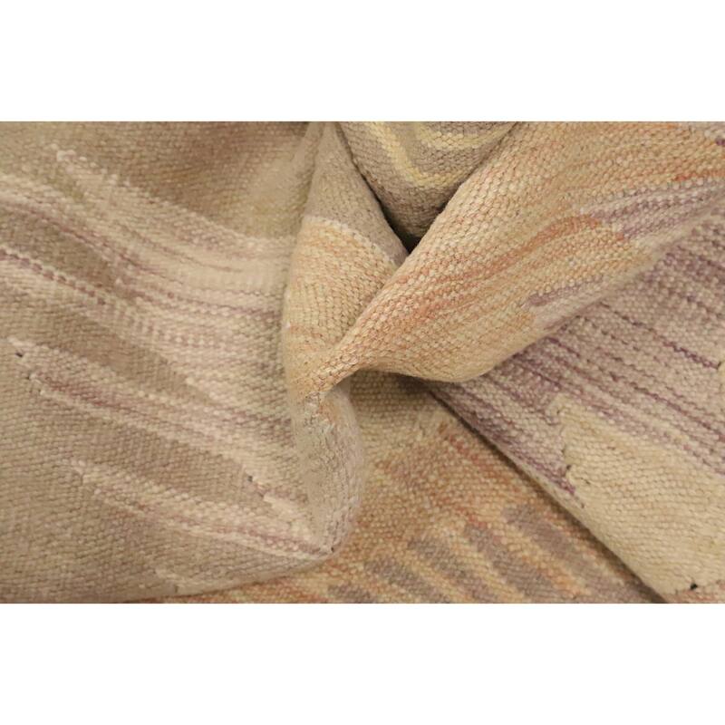 Hand Woven Oriental 100% Wool Carpet Southwestern Tribal Multi-Colored Kilim Area Rug - 9' 9'' X 6' 7''