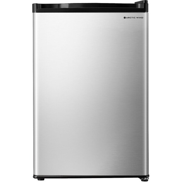 Arctic Wind 3.3-Cu. Ft. Single Door Compact Refrigerator, Silver. Opens flyout.