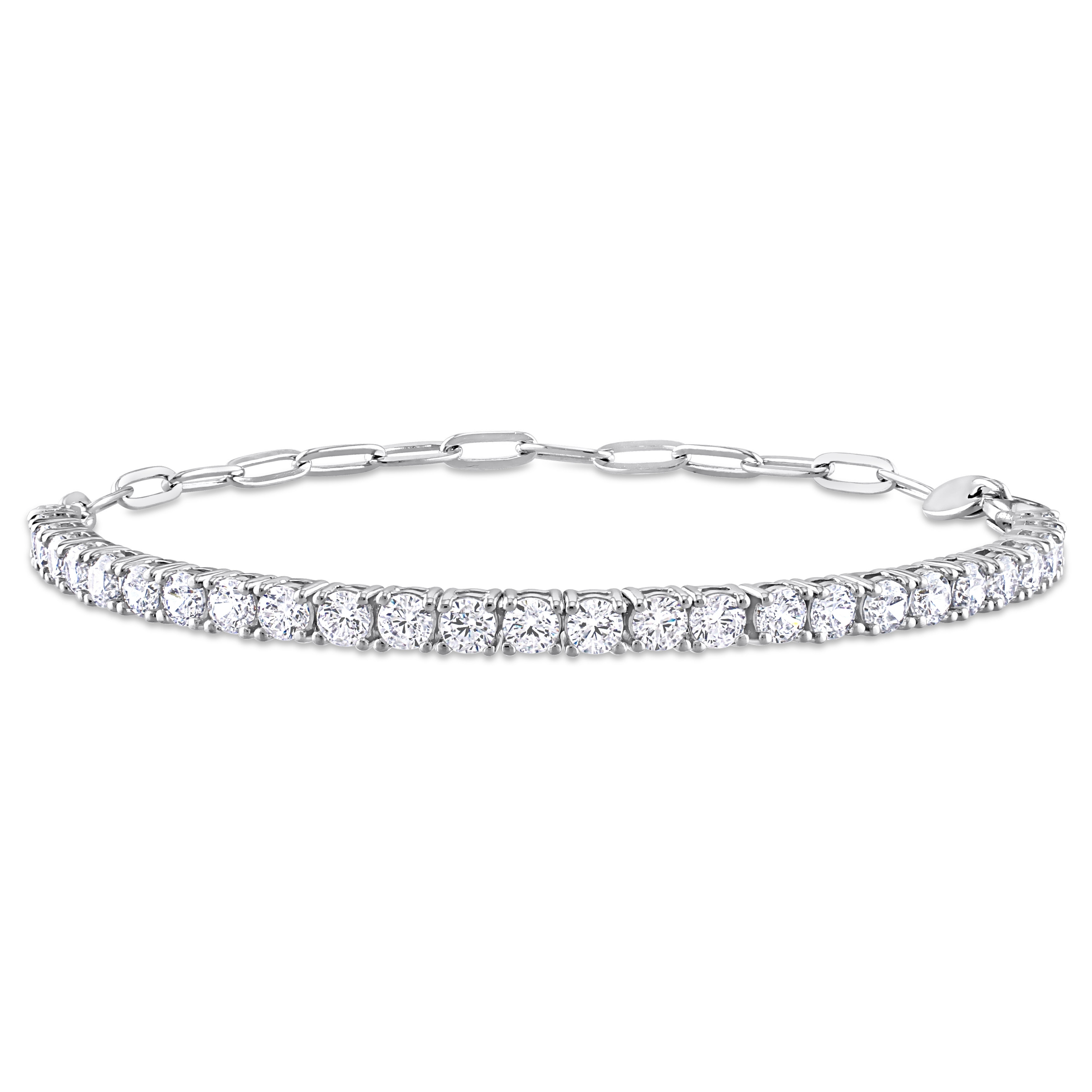 Miadora 5ct TGW Cubic Zirconia Tennis Bracelet in Sterling Silver - 7.5in
