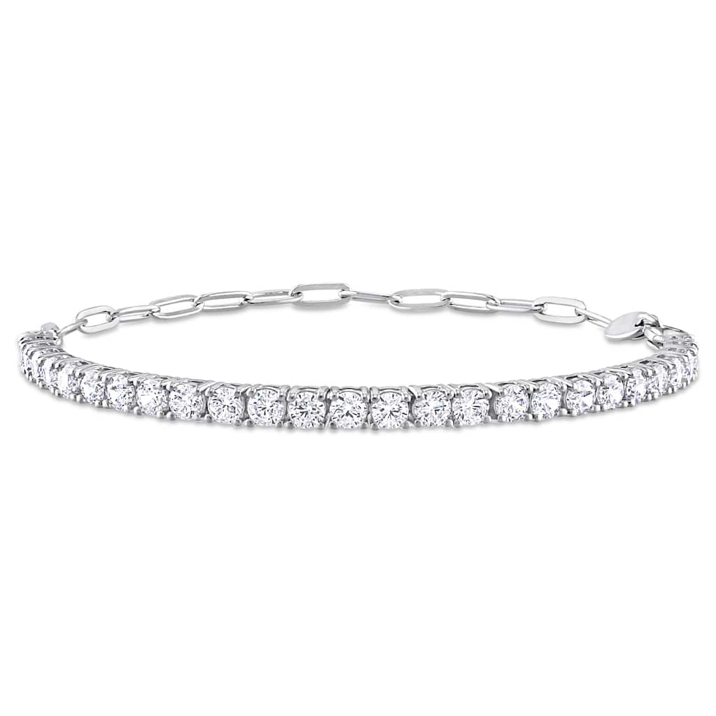 Miadora 5ct TGW Cubic Zirconia Tennis Bracelet in Sterling Silver - 7.5in