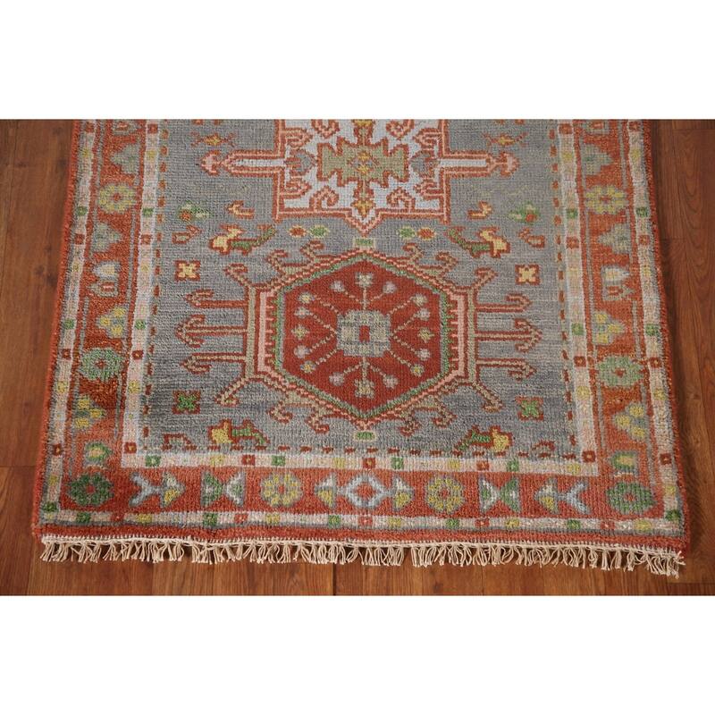 Geometric Kazak Oriental Accent Rug Handmade Traditional Wool Carpet - 3'0"x 5'0"