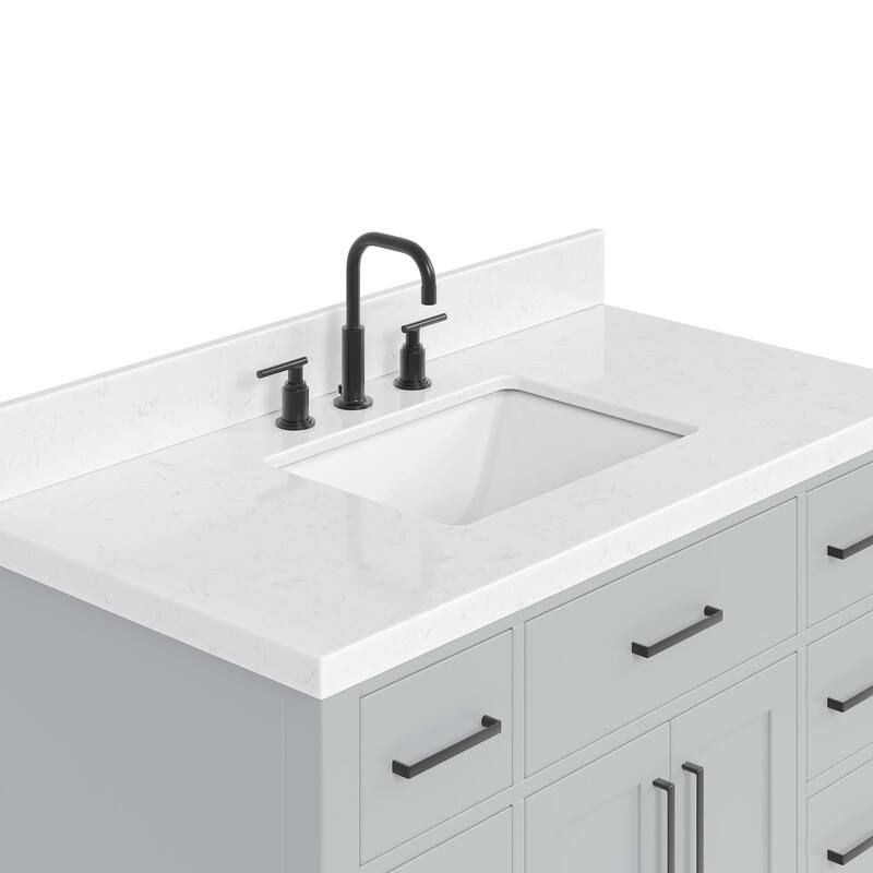 Ariel T042SCQRVO Hepburn 42" Free Standing Single Basin Vanity Set