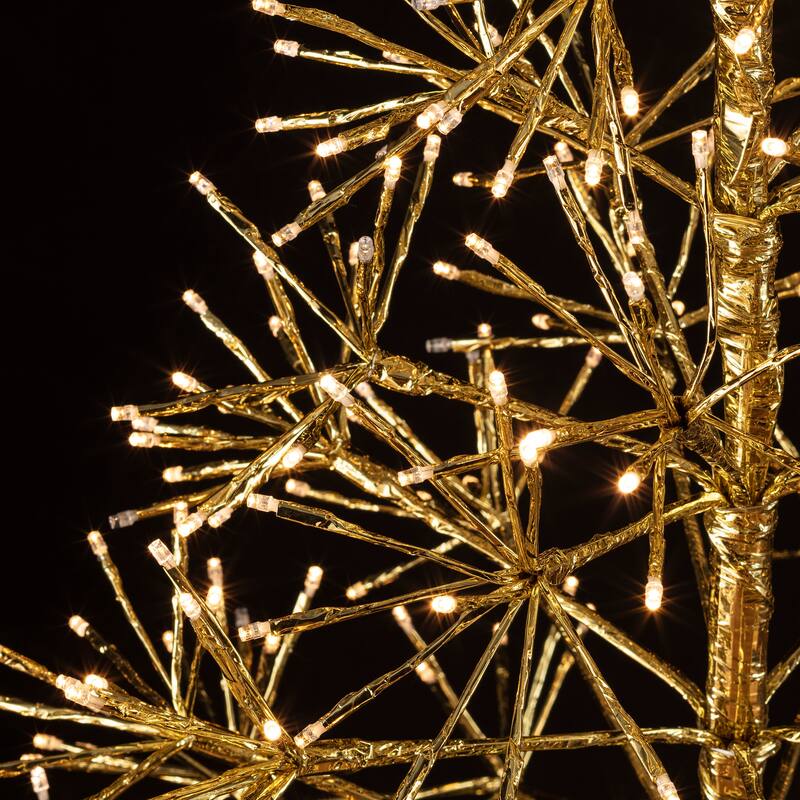Alpine Corporation 53"H Indoor/Outdoor Artificial Christmas Tree with LED Lights