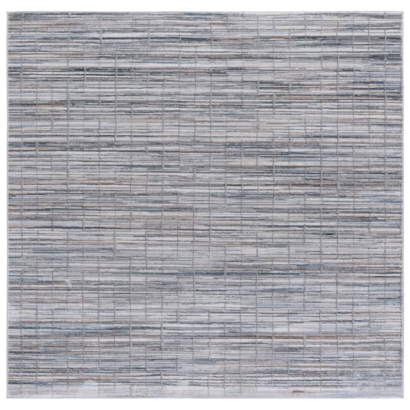 SAFAVIEH Sonoma Dillie Modern Abstract Rug - 6'7" Square - Grey/Ivory