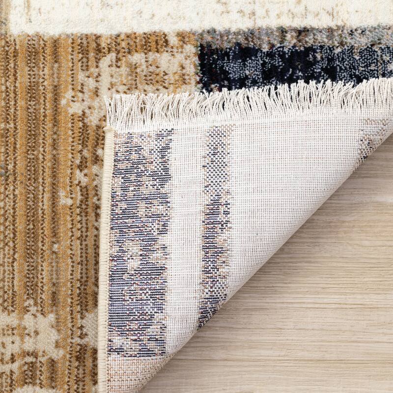 Sydney Collection - Warm Toned Patchwork Design Rug