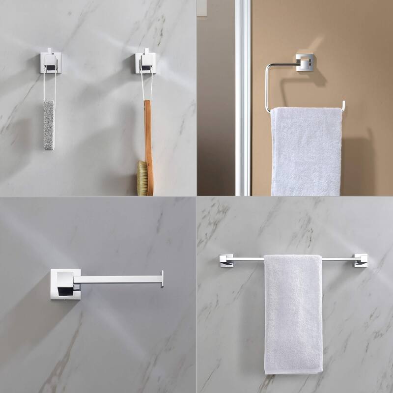 Cube 5-Piece Bathroom Hardware Set